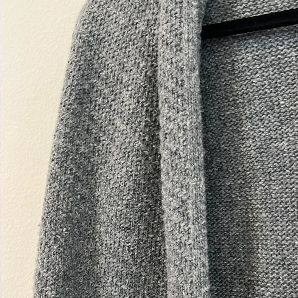 Cozy Gray Wool Open Front Cardigan